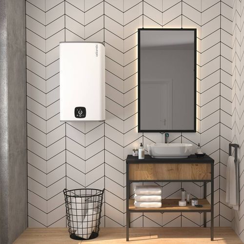 Elektrischer Warmwasserbereiter - STEATITE CUBE WI-FI - ATLANTIC - wandmontiert / vertikal / smart