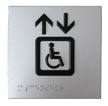 Schild zur Orientierung - B-PICTO   - ROMUS - für Tür / wandmontiert / Edelstahl