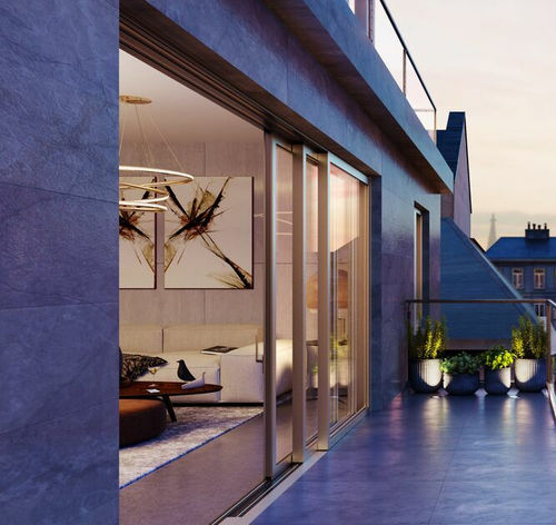 Aluminium-Schiebesystem - MASTERPATIO - Reynaers Aluminium - Tür / wandmontiert / faltbar