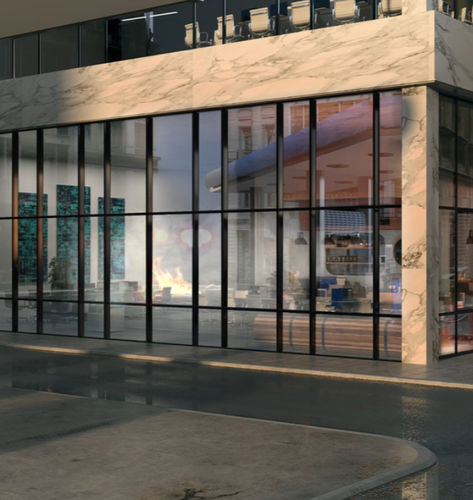 VEP-Vorhangfassade - CONCEPTWALL 50 - Reynaers Aluminium - aus Aluminium und Glas / Dekor / hochwiderstandsfähig