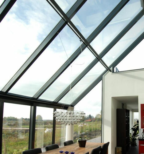 Glasveranda - CR 120 - Reynaers Aluminium - Aluminium / für Gewerbegebrauch / mit Doppelverglasung
