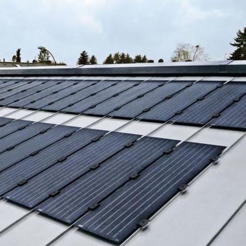 Dach mit Solarmodul - RHEINZINK-PV  - RHEINZINK - Schräg / Flach / Glas