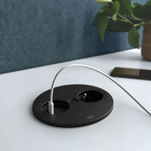 USB-Steckdose - TWIST 2 - BACHMANN - doppelt / Schreibtisch / Tisch