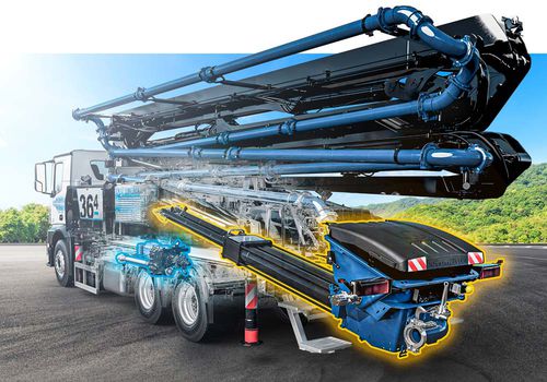 LKW-montierte Betonpumpe - IONTRON HYBRID  - PUTZMEISTER