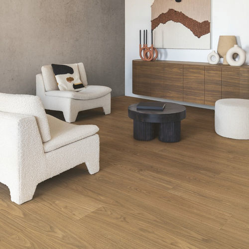 Nussbaum-Laminatboden - VELVET  - QUICK-STEP - HDF / verklebt / Holzoptik
