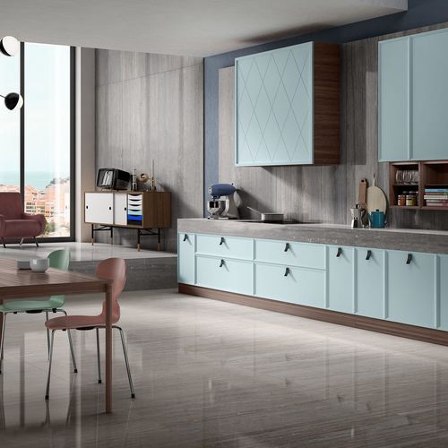 Feinsteinzeug-Arbeitsplatte - MAXIMUS NEW TRAVERTINO - RAK Ceramics - für Küche / schwarz / braun