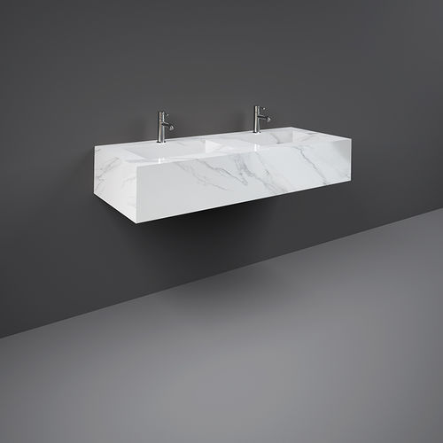 Wandmontiertes Waschbecken - RAK-Precious - RAK Ceramics - Keramik / rechteckig / modern