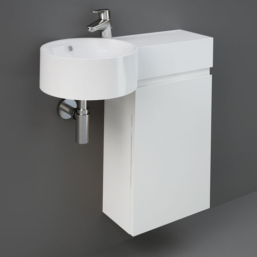 Wand-Waschbecken - RAK-PETIT - RAK Ceramics - Keramik / mit Ablage / rund