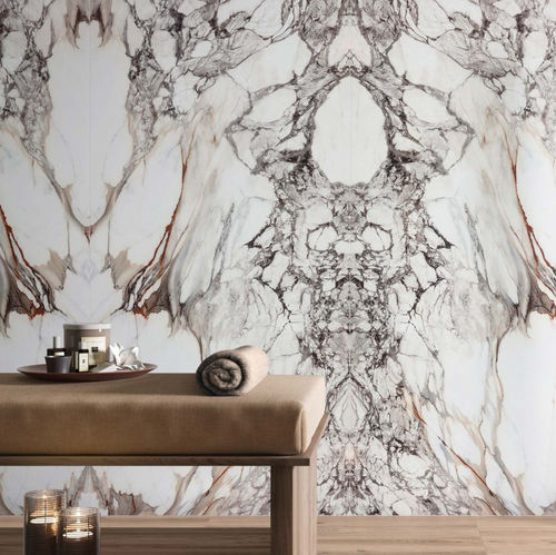 Porzellanfliesen - RAIN MARBLE - RAK Ceramics - Hochglanz / für den Innenraum / für Wohnzimmer