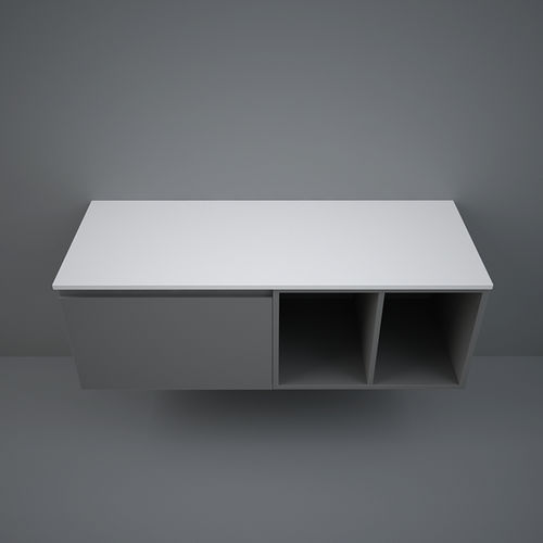 Keramik-Arbeitsplatte - RAK-PLANO - RAK Ceramics - grau / glatt / mit rechteckigen Kanten