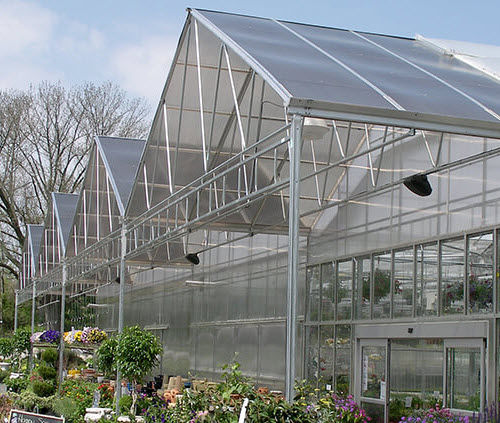 Gewächshaus für Gewerbegebrauch - POLYGAL - für Hobbygärten / mehrkuppelig / Polycarbonat