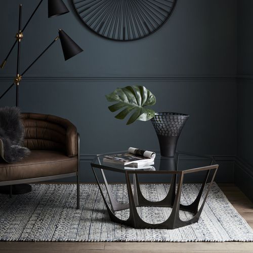 Moderner Couchtisch - CATALAN - Marston & Langinger - Glas / Eisen / Bronze
