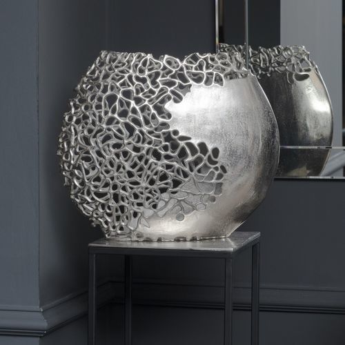 Moderne Vase - 702709 - Marston & Langinger - Aluminium / Coral® / Tisch