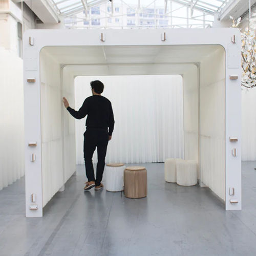 Modularer Einzelarbeitsplatz - DROP ROOM© - PROCÉDÉS CHÉNEL INTERNATIONAL - für Meetings / Karton