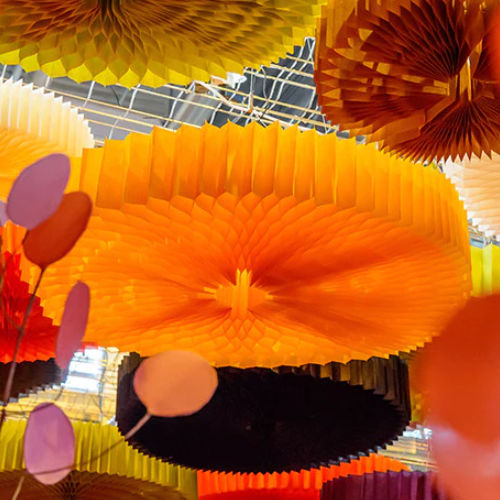 Moderne Deckenlampe - DAISY HONEYCOMB - PROCÉDÉS CHÉNEL INTERNATIONAL - rund / Papier / LED
