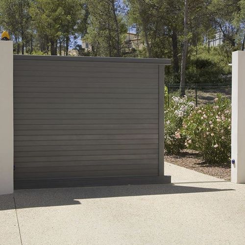 Einflügeliges Tor - SHAR-PEI® - PROFILS SYTEMES - Schiebe / Aluminium / Lamellen