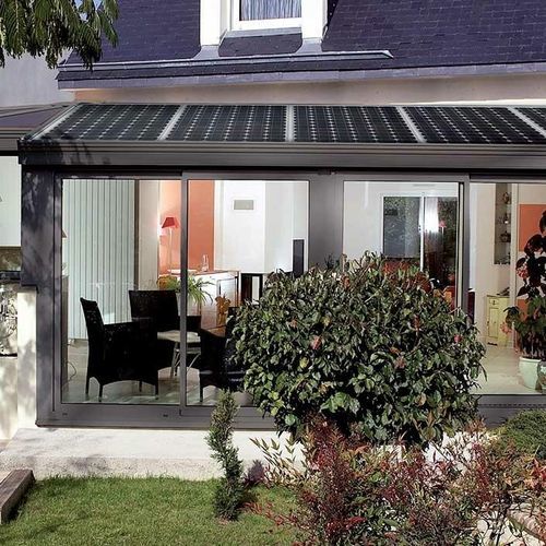 Glasveranda - WALLIS&ENERGY - PROFILS SYTEMES - Aluminium / mit integrierten Solarmodulen