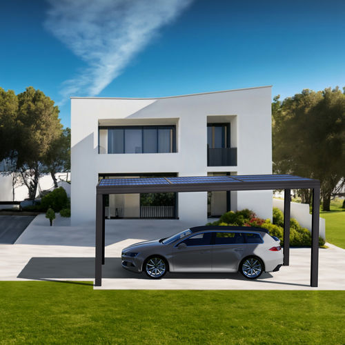 Carport für Parkplätze - WALLIS&PARK® ENERGY  - PROFILS SYTEMES - für Einzelhandel / für Supermärkte / für öffentliche Bereiche