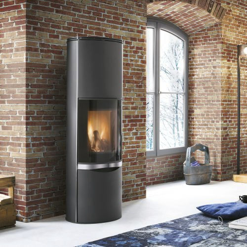 Holz-Kaminofen - ERICA - PALAZZETTI LELIO - 5 kW...10 kW / bodenstehend / modern