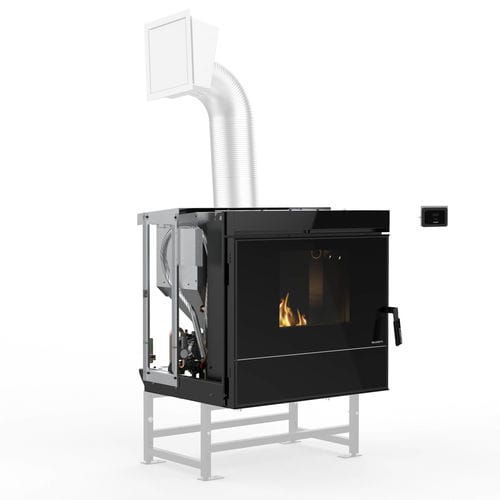Pellet-Kamineinsatz - Hydro V20 - PALAZZETTI LELIO - Stahl / modern / mit Fernbedienung