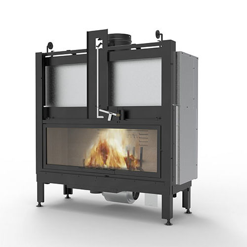 Geschlossene Feuerstelle / Holz - MX25:9 - PALAZZETTI LELIO - mit 1 Sichtseite / Gusseisen