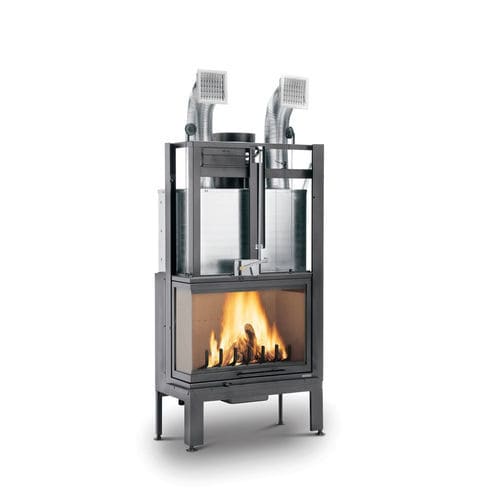 Geschlossene Feuerstelle / Pellet - MX 64 F - PALAZZETTI LELIO - Ecken / zweiseitig / Gusseisen