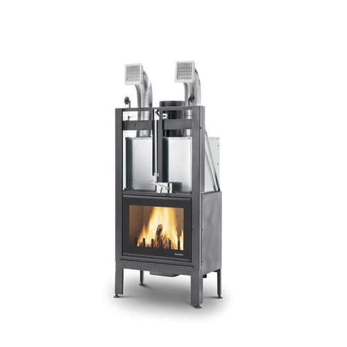 Geschlossene Feuerstelle / Holz - MX 64 F - PALAZZETTI LELIO - mit 1 Sichtseite / Gusseisen / Glas