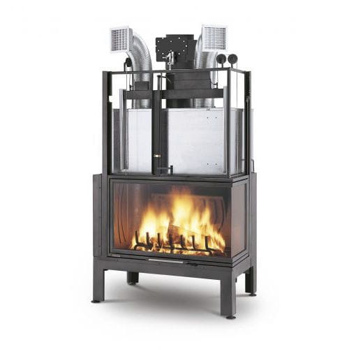 Geschlossene Feuerstelle / Holz - 86 Easy Line - PALAZZETTI LELIO - mit 1 Sichtseite / Ecken / doppelseitig