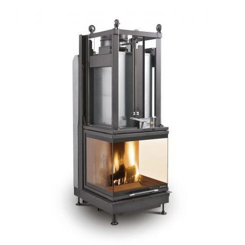 Geschlossene Feuerstelle / Holz - S66 3D - PALAZZETTI LELIO - mit 3 Sichtseiten / Gusseisen
