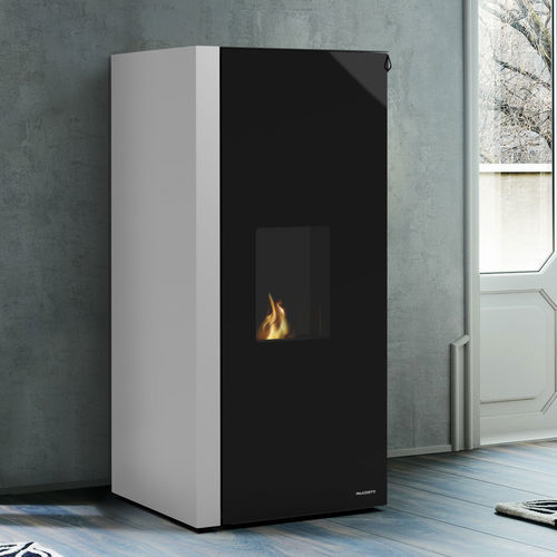 Pelletkaminofen - Dadò Idro 9N - PALAZZETTI LELIO - 10 kW...20 kW / freistehend / modern