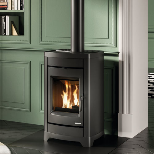 Holz-Kaminofen - Charlotte - PALAZZETTI LELIO - 5 kW...10 kW / auf Füßen / modern