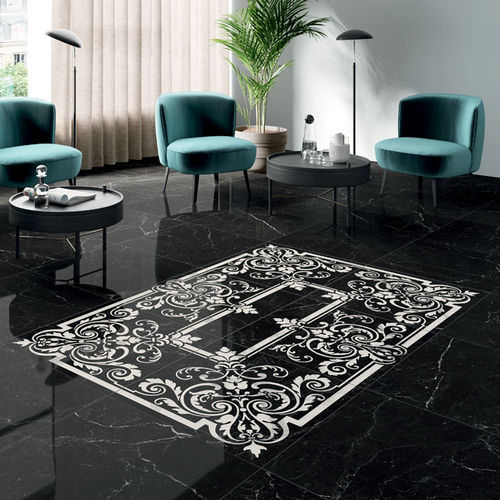Feinsteinzeugfliesen - ETERNITY : MARQUINA BLACK - Panaria ceramica - matt / Hochglanz / für den Innenraum