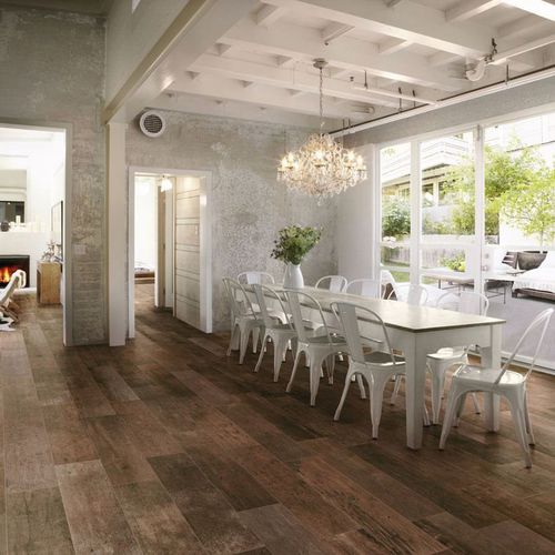 Feinsteinzeugfliesen - WOOD TREND : MAHOGANY - Panaria ceramica - in Naturoptik / für den Innenraum / bodenstehend