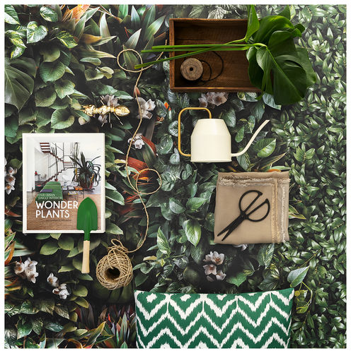 Fliesen für den Innenraum - GLAM : GREENWALL - Panaria ceramica - Wand / 50x100 cm / Blumenmotiv