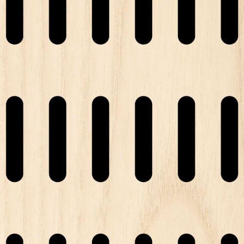 Akustikplatte für Decke - SLOTS - OBERFLEX - für Wand / Holz / rechteckig