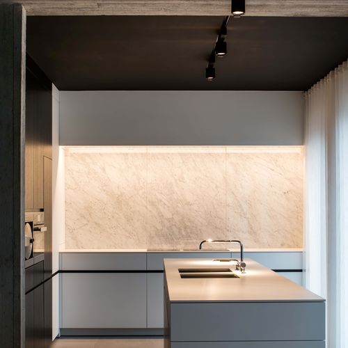 Marmor-Anrichte - BIANCO CARRARA CS - OCCITANIE PIERRES - hochbelastbar