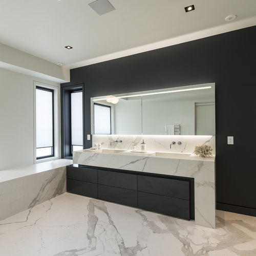 Keramik-Verblender - BIANCO STATUARIO VENATO - OCCITANIE PIERRES - Innenbereich / verklebt / für alten Unterbau