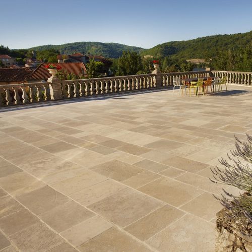 Natursteinplattenbelag - AUBEROCHE BOURIANE - OCCITANIE PIERRES - für Außenbereich / für den Innenraum / für Terrasse