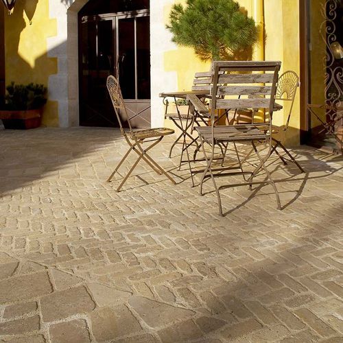 Naturstein-Pflasterstein - CHEVRON - OCCITANIE PIERRES - für Außenbereich / für Terrasse / für Garten