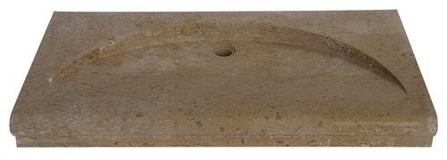 Wand-Waschbecken - OCCITANIE PIERRES - Naturstein / rechteckig / ohne Öffnung