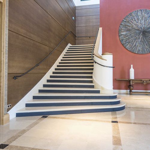Gerade Treppe - AUBEROCHE ET ARDOISE - OCCITANIE PIERRES - Steinstufen / Beton / für Privatgebrauch