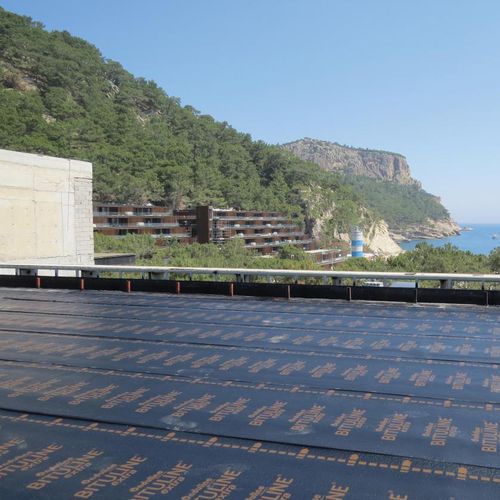 Sicherheits-Abdichtungsbahn - BITULINE  - ONDULINE - für Dachterrasse / für Fundament / für Pool