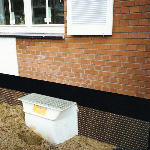Sicherheits-Abdichtungsbahn - FONDALINE - ONDULINE - für Drainage / für Fundament / für eingelassene Mauern
