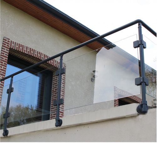 Aluminium-Geländer - ORIGINE : CLARINE - ORIAL - Glasplatten / für Außenbereich / für Terrasse