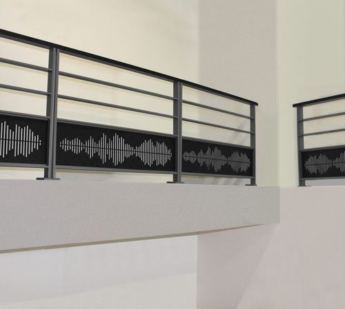 Aluminium-Geländer - EPURADECO - ORIAL - mit Stangen / für den Innenraum / für Balkon