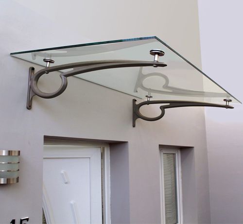 Vordach für Tür - GAYA - ORIAL - Aluminium / Glas / flach