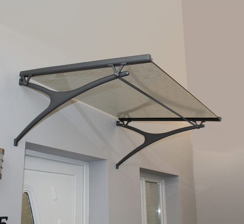 Vordach für Tür - MANOA - ORIAL - Aluminium / Glas / flach