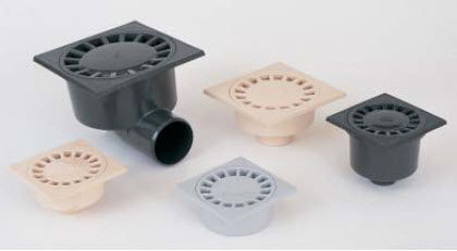 PVC-Bodenablauf - Nicoll - quadratisch / rund