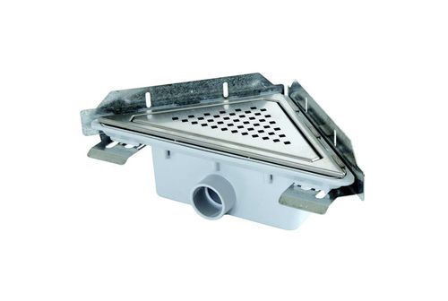 Edelstahl-Bodenablauf - DOCIA® - Nicoll - für Eckeinbau