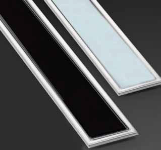 Abflussrinnen-Gitter / für Duschen - DOCIA® CRYSTAL - Nicoll